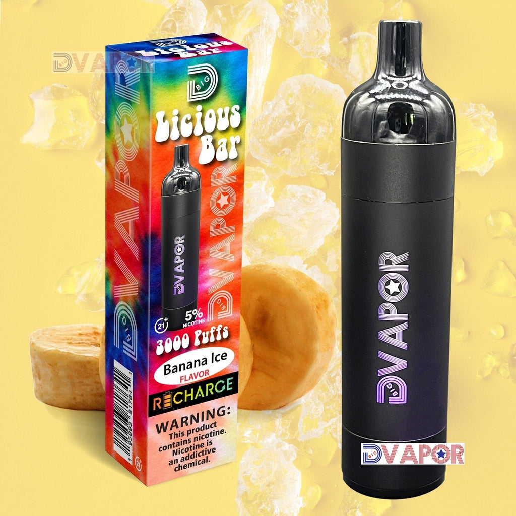 FINAL CLEARANCE Big D LICIOUS Bar  3000 Puff Rechargeable Disposable