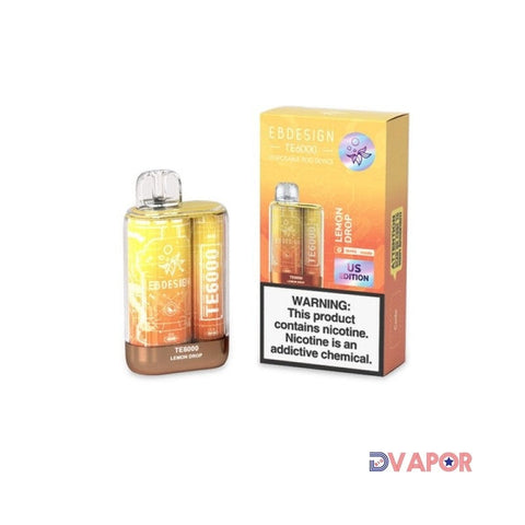 SALE EBDesign TE6000 6000 Puff RECHARGEABLE Mesh Coil 4%  Disposable Vape | 12 Flavors