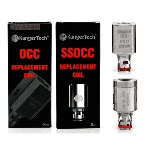 Kanger Vertical OCC or SSOCC (New Style) Replacement Coils for Subtank (5 Pack)