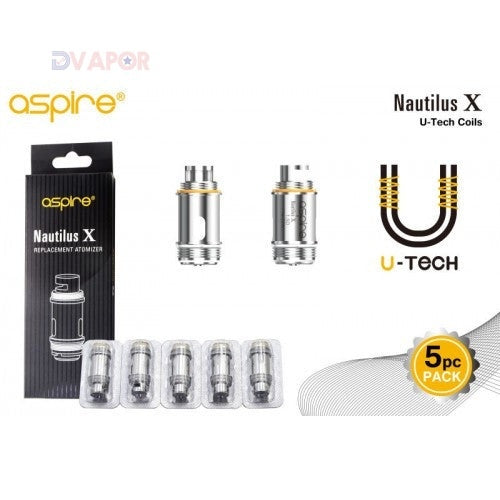 Aspire U-Tech Replacement Coils 5 Pack for PockeX and Nautilus X