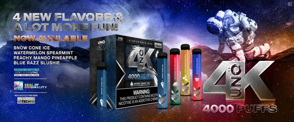 UNO 4K DISPOSABLE VAPE FLAVOR LIST
